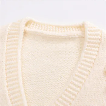 Retro pletený sveter cardigan ženy vyšívané polovice dĺžky, tvaru bunda ležérne módne dlhé rukávy sveter cardigan tlačidlo