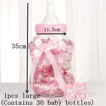 Dieťa Sprcha Dekorácie 35 cm Veľké Baby Bottle Darčeka Dieťa Candy Box Balenie Krst Fľaša Narodeninovej Party Dekorácie Deti-S
