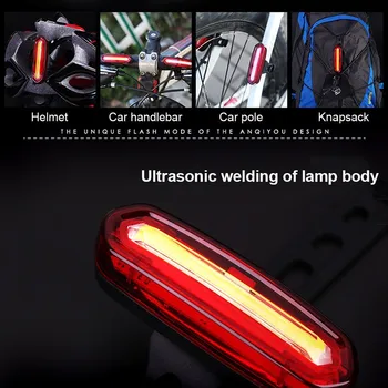 Požičovňa bicyklov Svetlo USB Nabíjateľné 300 Lúmenov 3 Režimy Požičovňa Lampa Svetlo Predné Svetlometu S Vlk Star zadné svetlo Svetlo