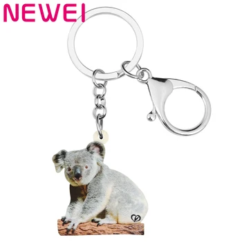 Newei Akryl Roztomilý Austrálsky Koala Keychains Tlač Zvierat Keyring Šperky Pre Ženy, Deti, Dievčatá, Narodeniny, Darček Taška Dekorácie