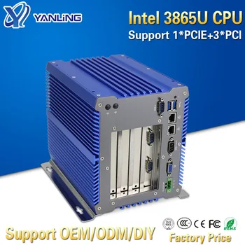 Yanling Robustné Priemyselné Vložené Okno PC Intel Celeron 3865u Procesor Dual Lan Mini ITX bez ventilátora Počítač Podpora 3*PCI 1*PCIE
