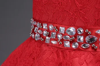 Nové Deti Odkalovacích Šaty pre Dievčatá Vianočné Princezná Šaty Pearl Vložkou Červený Chvost Čipky Šaty Dievčatá Princezná Šaty pre Strany