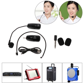 2.4 G Bezdrôtový Mikrofón Reči Headset Megaphone Rádio Mic Pre Reproduktor Výučby Stretnutie Sprievodca Mic