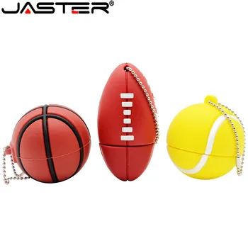 JASTER Športové loptu usb flash disk s kapacitou 8 gb 16 GB 32 GB, memory stick basketbal kl ' úč futbal Pendriver tenis usb disk, USB 2.0