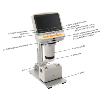 Andonstar AD105S Digitálny USB Mikroskop 4.3 palcový vstavanom Displeji Listov Tkaniny pozorovanie Darček pre Deti Rastlinných Buniek
