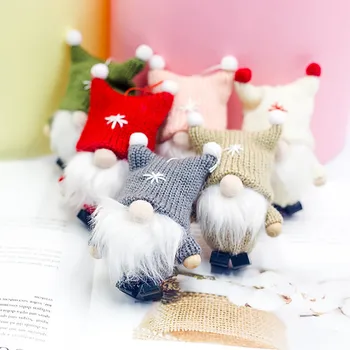 Vianočné švédsky Santa Gnome Plyšové Objať švédsky Elf Bábika Darček k Narodeninám Tabuľka Biela Šedá Vianočné Dekorácie pre Domov #YY