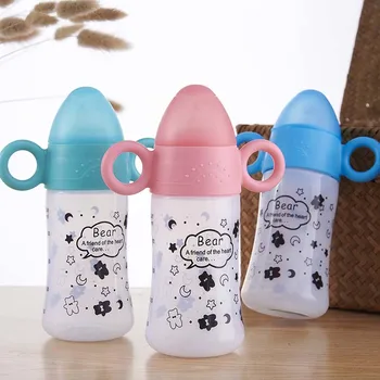 300 ml dojčenských Fliaš Poháre pre Dieťa na Vodu Deti Mlieko Fľaše Mäkké Ústa Duckbill Sippy Dieťa Kŕmenie Fľaša Detská Školenia Fľašu