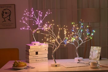 Horúce LED Nočné Svetlo Vianočný Stromček Medený Drôt Garland Lampa Pre Domáce Deti Spálňa Decor Rozprávkových Svetiel Svietidlá Dovolenku Osvetlenie