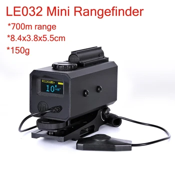 LE032 Mini Veľkosť Laser Rozsah Finder Montáž na Puška Rozsahu 700 MILIÓNOV Laserový Diaľkomer Rýchlosť Detektora Laserový Diaľkomer Výrobca