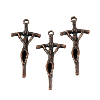 Ježiš Kristus Kríž, Kríž Náboženské Kúzlo Prívesky 15Pcs/ veľa 17.8x41.5 mm Hliníkový Šperky DIY Nosenie Náhrdelníku Starožitné medi A-328