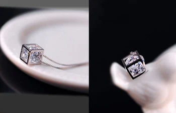 Módne A Klasické Kocky Crystal Prívesok Bez Reťazca Farba Biela Módne Šperky