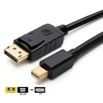 Mini DisplayPort DP na DisplayPort 1.2 Kábel Samec Samec 6 1.8 M Black & Biela Farba 10ft/3m