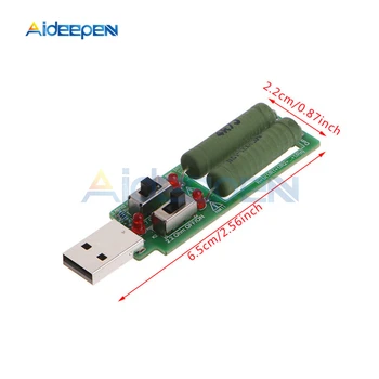 USB Odpor DC Elektronické Záťaže S Prepnúť Nastaviteľné 3 Aktuálnej 5V1A/2A/3A Kapacita Batérie Napätie Vypúšťanie Rresistance Teste