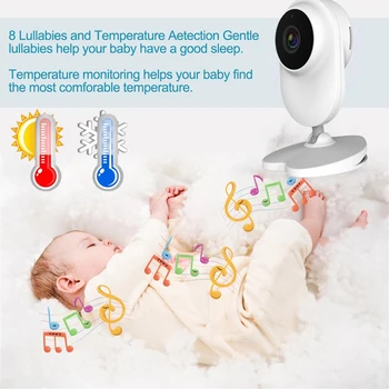 Baby Monitor Bezdrôtová Bezpečnostná Kamera 4.3 Palcový Sn Baby Monitor s rozlíšením 1080P Kamera pre Dieťa Staršie