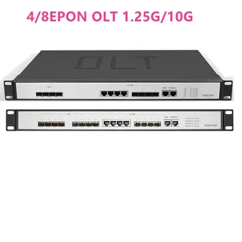 4/8EPON OLT 4/8 PON port OLT GEPON 4 SFP Otvorený softvér 1,25 G/10G SC WEB management Otvorený softvér 4pon SFP PX20+ PX20++ PX20+++