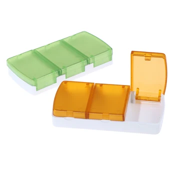 1pcs Prenosné 3 Mriežky Pilulku Box Prípade Tabletky Organizátor Prípade Cestovné Ukladacieho priestoru Tabletu Kontajner