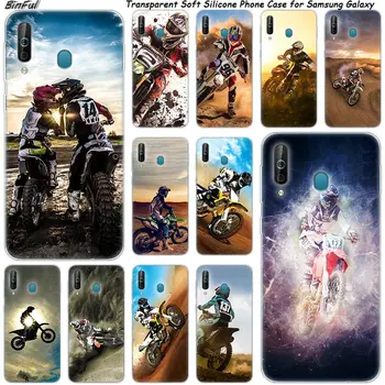 Horúce Moto Cross motocykel športové Silikónové puzdro Pre Samsung Galaxy A80 A70 A60 A40 A50 A40S A30 A20 A2CORE M40 Poznámka 10 Plus 9 8 5