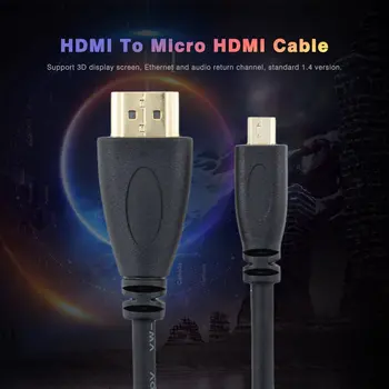 1,5 M HDMI - Micro - HDMI - Converter Kábel 1080P Samec Samec Adaptér Konverzie Linka pre Tablet Digitálny Fotoaparát, TV Drop-Doprava