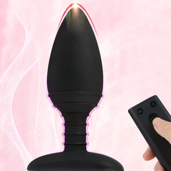 Elektrickým prúdom pulz bezdrôtové diaľkové ovládanie análny zapojte sa vibrátor G-spot rozšírenie análny masáž prostaty SM sexuálnu hračku,