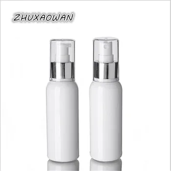 100 ml Biele Plastové PET Fľaše Prenosné Postrekovače Parfum Emulzie Naplniteľné Fľaše Rozprašovač Sub-fľaša Cestovné Kozmetické Kontajner