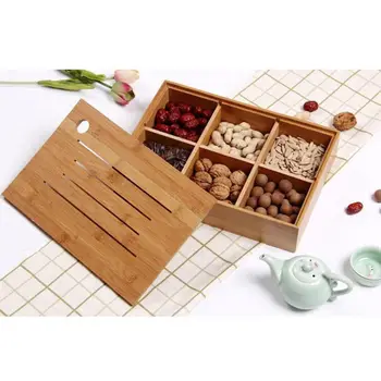 Európska Klasické Drevo Candy Box s Vekom Suché Ovocie, Snack Box Domov Drevené Skladovanie Zásobník Orechy Skladovanie Dosky Svadobné Zásobník