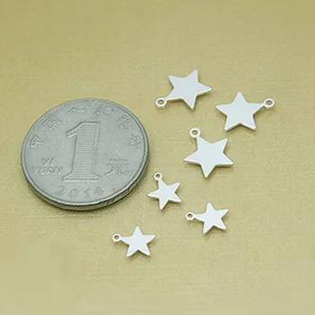 Skutočné Skutočné Čisté Pevné 925 Sterling Silver Pentagram Star Prívesok Ženy DIY Náhrdelník Náramok Šperky, Takže Príslušenstvo Charms
