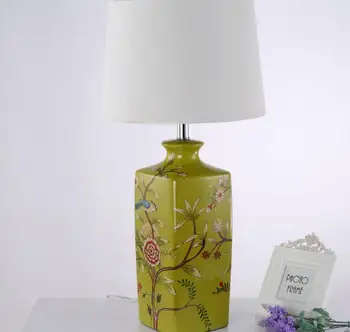Tradičné Vinobranie Čínsky Keramická stolná Lampa E27 Elegantné Stolové Osvetlenie pre Spálne