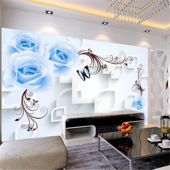 Beibehang Vlastnú tapetu 3d photo nástenná maľba modrá enchantress rose viniča 3D stereo TV joj stene obývacej izby, spálne, tapety