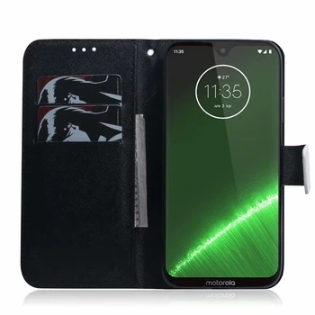 3D animovaný Kože Flip puzdro Pre Motorola G7 G8 Plus Hrať Power Peňaženky Kryt Pre Moto E6 G7Plus G8Plus Prípadoch Magnetické Capa Coque
