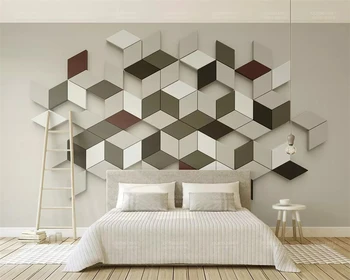Beibehang abstraktných de parede Vlastné 3d geometrické abstraktné Nordic moderný minimalistický TV pozadia, tapeta na stenu papiere domova
