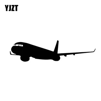 YJZT 17.2 CM*4.3 CM Dobré Lietadlo Kvality Lietadlo Pre Civilné Použitie Vinyl Odtlačkový Advanced Auto Nálepky Najlepších Čierna/Strieborná C27-1147