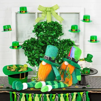 1pc St. Patrick ' s Day Zelený Klobúk Bábika Anonymný Starších Írsky Festival Ozdoby
