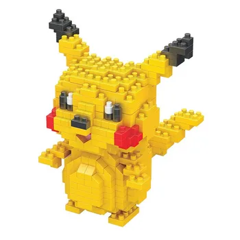 39 štýly Pokemon bloky malé častice mini budovy montovanej Pikachu LegoED hračka vzdelávacie hračky