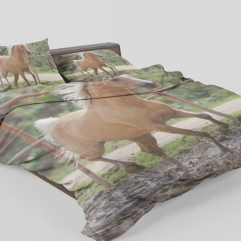 Sen NS Beží Kone posteľná bielizeň Nastaviť Vysokým Rozlíšením 3D Tlač Perinu Akceptuje Prispôsobené domáci Textil, obliečka na Vankúš