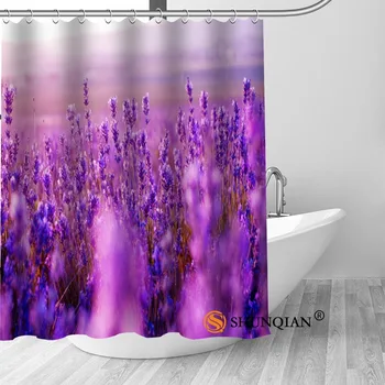 Levanduľový Kúpeľ Záves polyester Textílie Sprchový Záves kúpeľňa krásne Vaňa dekor Print váš obrázok