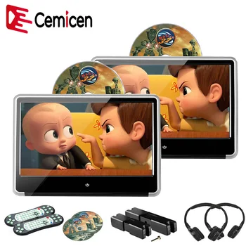 Cemicen 2KS 11.6 Palce Auto opierky hlavy Obrazovka IPS Monitor HD 1080P Video, Dotykový Displej DVD Prehrávač s HDMI/USB/SD/Game/IR/FM/Reproduktor