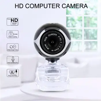 Nové Originálne Webová Kamera PC Počítač Nočné Videnie, Webkamera USB Zadarmo Ovládač HD Kamera S Mikrofónom Auto-focus Web Cam Webkameru