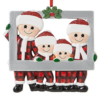 Kreatívne Roztomilý Family Photo Frame Prívesok Vianočný Strom Dekorácie Ornament