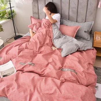 Nordic prúžok posteľná bielizeň nastaviť moderný štýl perinu obliečky na vankúš posteľná bielizeň pre domáce kráľovná kráľ jediný sie