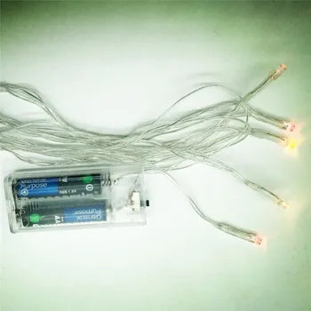 10 / 20 / 40 / 80 AA batérie powered LED reťazec svetlá na Vianočné Girlandy Strany Svadobné Dekorácie Vianočné flasher Víla