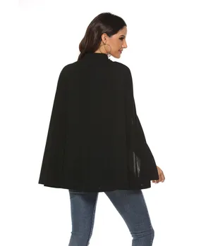 Bundy Kabáty Nadrozmerná Zimné Oblečenie Žien Čierny Polyester Žena Voat Kórejský Nadrozmerné Bunda Ženy Jar Holografické Móda
