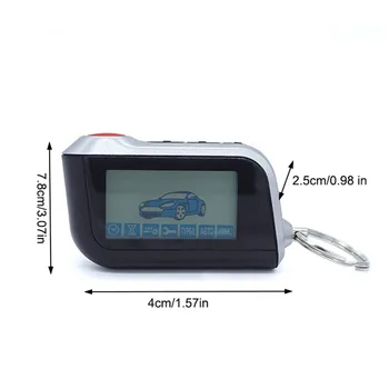 A93 Auto obojsmerná Alarm S LCD Anti-theft Systém Diaľkového Ovládania A93 Horizontálne LCD Diaľkové Ovládanie Kľúčom Vozidla Bezpečnostný Alarm