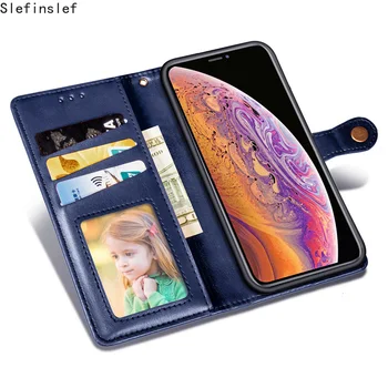 Jednoduché TPU Kože Flip puzdro Pre iPhone 12 mini 11 Pro Max SE 2020 6 6 7 8 Plus Peňaženky Kryt Pre iPhone X XR XS XS MAX Coque