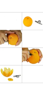1PC Orange Otvárač Škrabka Slicer Fréza Nehrdzavejúcej Ocele Citrón Citrusových Plodov, Odstraňovač Pokožky LB 073