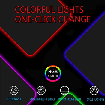 Mairuige Animácie Podložka pod Myš Naruto RGB Veľká Podložka pod Myš Farba LED Osvetlenie Počítač, Notebook Herné Príslušenstvo Podložka pod Myš