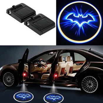 2 ks Bezdrôtových Dvere Auta LED Vitajte Laserový Projektor Bat Logo Dvere Interiéru Svetlo, Tieň, Svetlo Interiéru Vozidla Svetlo Príslušenstvo