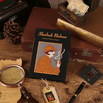 Veľký Sherlock Holmes Super Cool A6 Vestník Darčeková Sada Nedatované Denný Plánovač+Pero+Nálepky+Obálky Atď. Darčeková Krabička Balenie