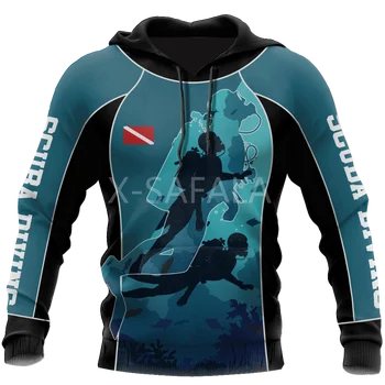 Krásne Potápanie Art 3D Tlač Veľká Veľkosť XS-7XL Hoodie Muž Ženy Harajuku Outwear Zips Pulóver Mikina Bežné Unisex