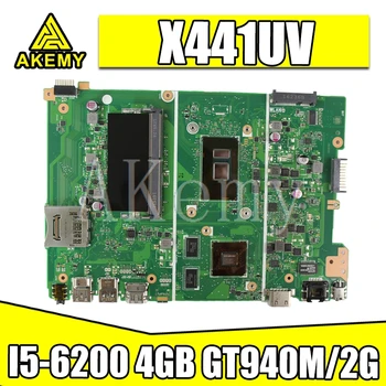 Akemy Pre Asus X441U F441U A441U X441UR X441UV Laotop Doske X441UV Doska s I5-6200 CPU 4 gb RAM GT940M/2G