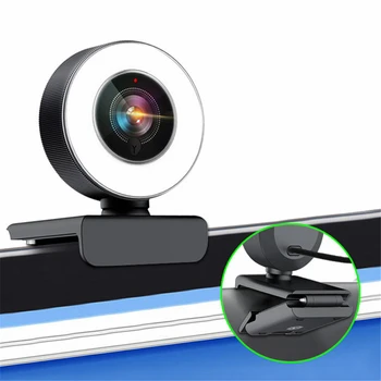 Kamera 1080p Vstavaný Krúžok Svetla 3-Výstroj Svetlo Konferencie Video automatické Zaostrovanie Počítač HD Kamery S Šumu Mikrofóny